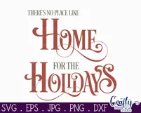 No Place Like Home Holidays Christmas Farmhouse Sign Svg Product Image 2