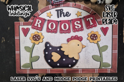 The Roost Chicken Sign Modge Podge SVG and printable Product Image 1