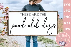 Farmhouse Sign Home Svg | These Are The Good Old Days Product Image 1