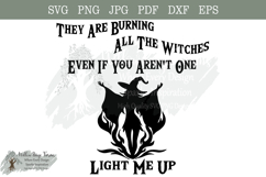 They’re Burning All the Witches Dark Feminist Witch SVG PNG Product Image 1