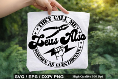 They Call Me Zeus Also Known As - Electrician SVG Design Product Image 1