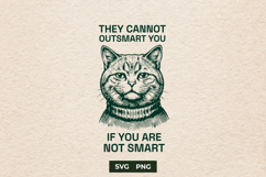 Funny Sarcastic Cat SVG Sweater Meme Cut File Design Product Image 1