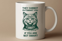 Funny Sarcastic Cat SVG Sweater Meme Cut File Design Product Image 2