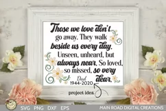 poem to comfort grieving SVG cut file being used in a wood frame