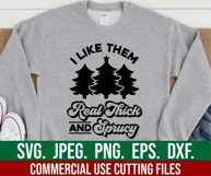 I Like Them Thick and Sprucy SVG - Holiday Christmas Sweater Product Image 2