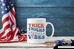 Thick Thighs American Vibes SVG, 4th Of July SVG Design Product Image 3