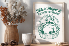 Easter Raccoon SVG PNG Bundle, Unhinged Bunny Ears Raccoon Product Image 6