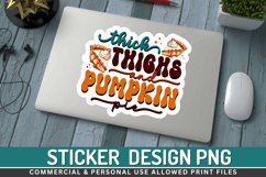 Thick thighs and pumpkin Stickers PNG Product Image 1