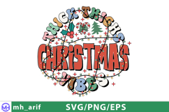 Thick Thighs Christmas Vibes SVG PNG T-shirt Design Product Image 1