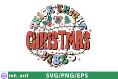 Thick Thighs Christmas Vibes SVG PNG T-shirt Design Product Image 1