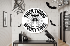 Halloween Round Sign SVG Bundle | Spooky Halloween Sign SVG Product Image 7
