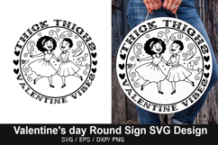 Valentine's Day Round Sign Design - to love laughter and hap Product Image 3