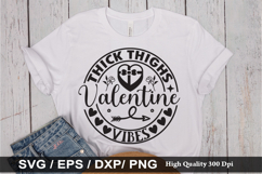 Valentine&#039;s Day SVG Design - Thick Thighs Valentine Vibes Product Image 2
