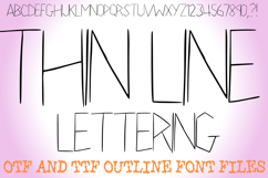 Thin Line Lettering Font Handwriting Typography ABC OTF by Squeeb Creative