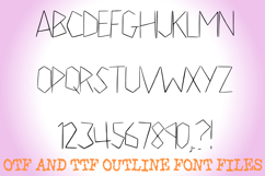Thin Line Lettering Font Handwriting Typography ABC OTF Product Image 2