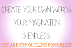 Thin Line Lettering Font Handwriting Typography ABC OTF Product Image 3