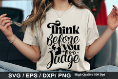 Autism Awareness SVG Design - Think Before you judge Product Image 6