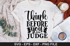 Think before you judge SVG - Autism Awareness Design Product Image 1