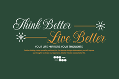 Think Better Live Better Urban Typography T-shirt Design Product Image 1