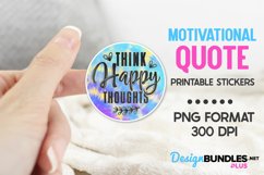 Think Happy Thoughts, Cricut Stickers, Positivity Stickers Product Image 1