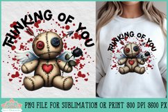 Anti Valentine Voodoo Doll | Sublimation or Print Clipart Product Image 1