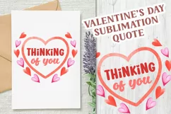 Thinking of You hearts sublimation