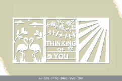 Twofold Thinking of You Papercut Card SVG Product Image 1