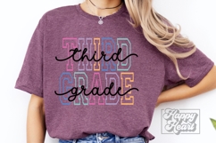 Third Grade SVG - Retro Back To School Hello 3rd Grade PNG Product Image 2