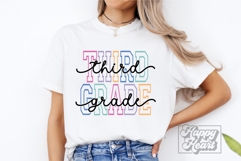 Third Grade SVG - Retro Back To School Hello 3rd Grade PNG Product Image 4
