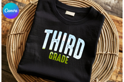 Third grade Canva Frame Back to school Teacher Shirt Design Product Image 1