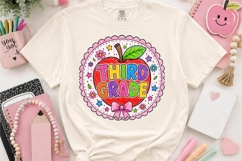 Third Grade Apple PNG Cute Teacher Sublimation Product Image 2