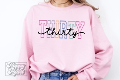 Thirty SVG Varsity - Hello Thirty PNG 30th Birthday Shirt Product Image 2