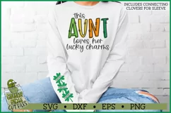 This Aunt Loves Her Lucky Charms on Sleeve SVG File Product Image 1