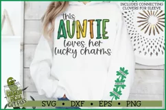 This Auntie Loves Her Lucky Charms on Sleeve SVG File Product Image 1