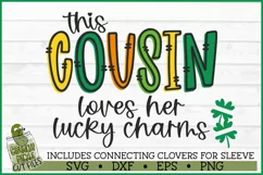 This Cousin Loves Her Lucky Charms on Sleeve SVG File Product Image 3