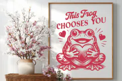 This Frog Chooses You SVG, Funny Frog Valentine PNG Design Product Image 3