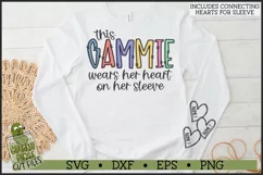 This Gammie Wears Her Heart on Her Sleeve SVG File Product Image 1