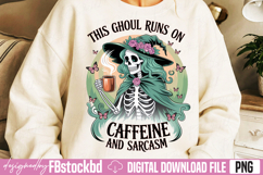 This ghoul runs on Halloween PNG Product Image 3