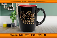 This Girl Loves Lacrosse SVG Sports Design File Product Image 3