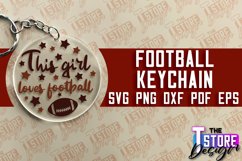 Football SVG Keychain | Round Keychain Design | Funny Quotes Product Image 1