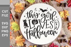 This Girl Loves Halloween, Hand Lettered Halloween SVG Product Image 5