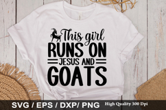 Goat SVG Design - This girl runs on jesus and goats Product Image 4
