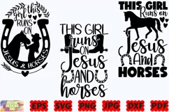 This Girls Runs On Jesus And Horses SVG | Horse SVG | Jesus Product Image 2