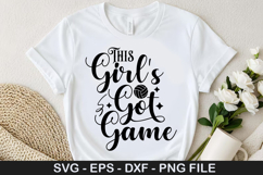 This girl s got game - Volleyball SVG Design Product Image 1