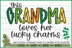 This Grandma Loves Her Lucky Charms on Sleeve SVG File Product Image 2