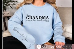 This grandma wears her heart on her sleeve SVG Product Image 1