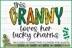 This Granny Loves Her Lucky Charms on Sleeve SVG File Product Image 2