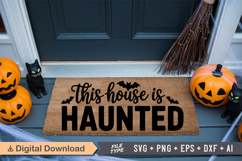 This House Is Haunted SVG | Halloween Doormat SVG | Doormat Product Image 4