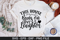 Funny Christmas SVG Design - This House Runs on Love Product Image 5