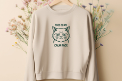 This Is My Calm Face Cat SVG, Funny Grumpy Cat Sarcastic PNG Product Image 3
